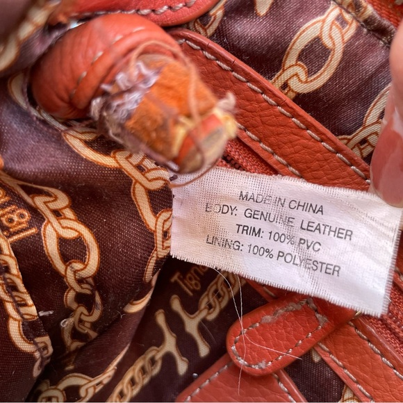 Tignanello compact organizational wallet essentials crossbody in Rust & Scarf - Picture 14 of 16